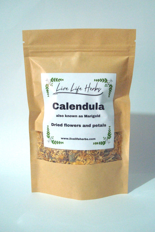 Calendula 40g (Calendula Officinalis, Marigold) Dried Petals and Whole Flowers